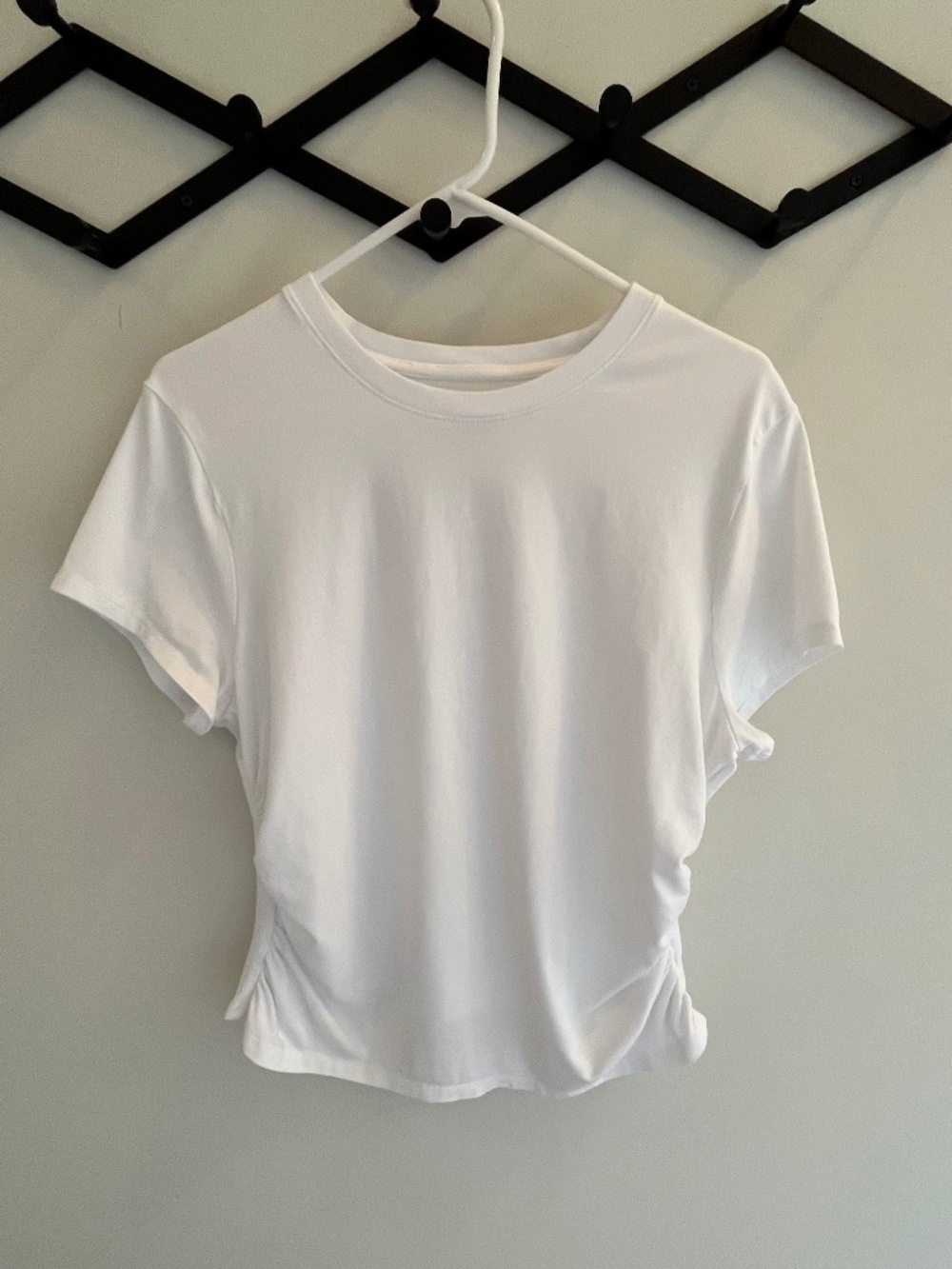 TIME & TRU — Crew Neck Tee with Side Rouching, Size XXL